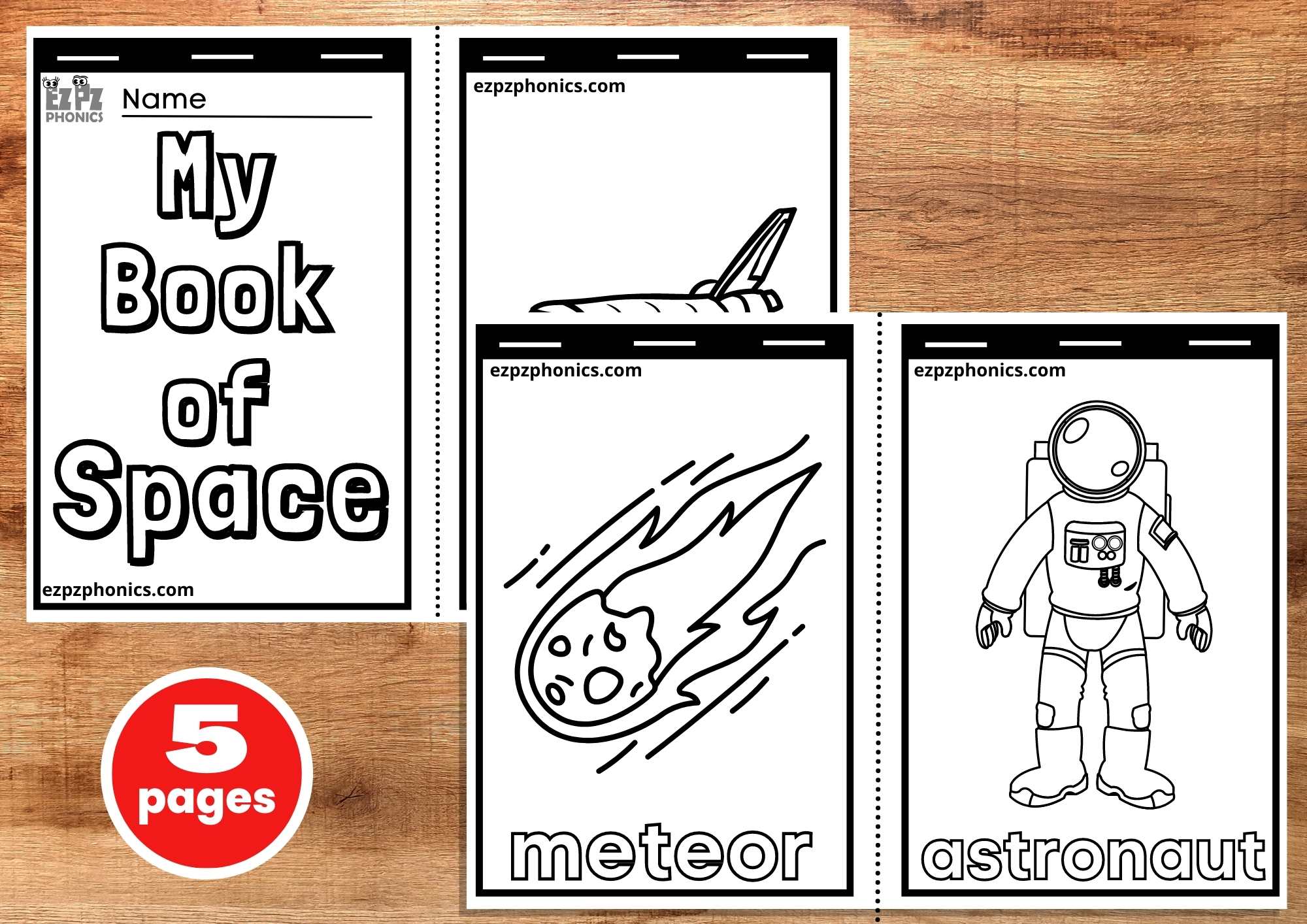 My Book of Space Coloring Book Free PDF Download 